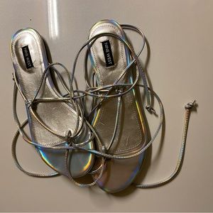 Nine West Sandals - Silver - 8.5